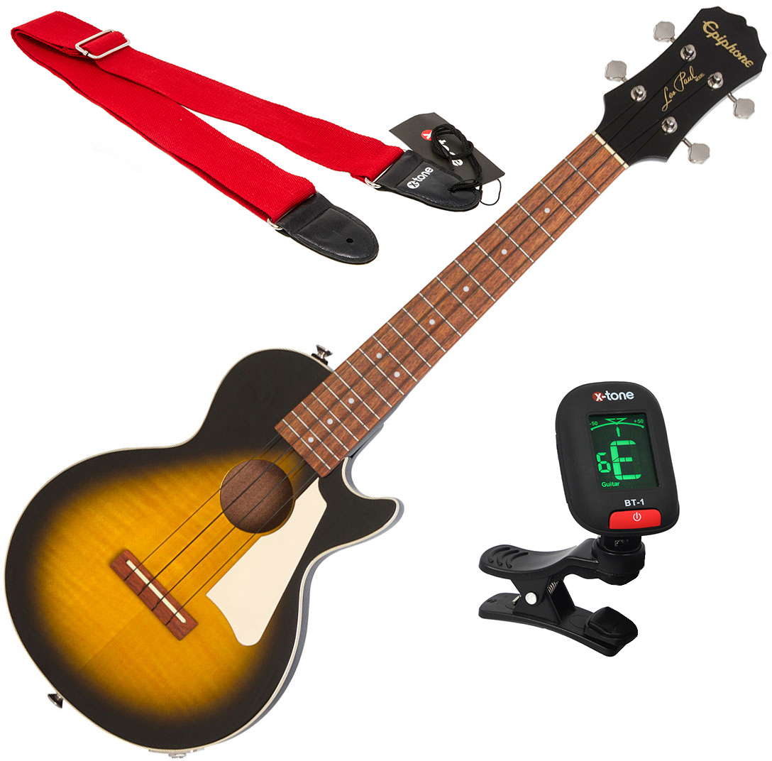 Epiphone Les Paul Tenor Acoustic/electric Ukulele Pack + X-tone Xg 3111 Strap + X-tone 3110 Tuner - Paquete de ukelele - Main picture