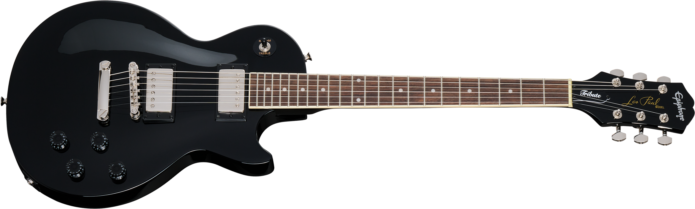 Epiphone Les Paul Tribute Inspired By / Modern 2h Ht Lau - Ebony - Guitarra eléctrica de corte único. - Main picture