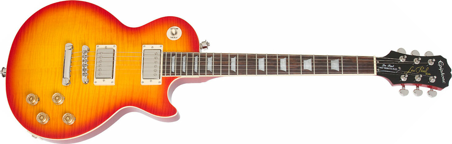 Epiphone Les Paul Tribute Plus Outfit Ch - Faded Cherry - Guitarra eléctrica de corte único. - Main picture