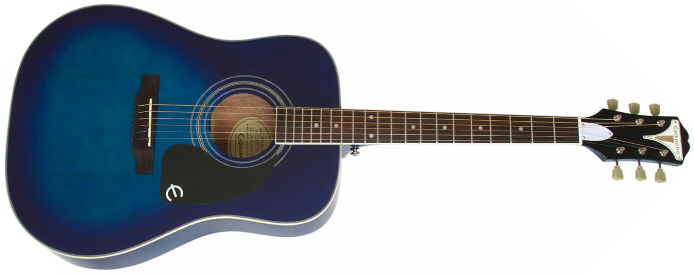 Epiphone Pro-1 Plus Acoustic Dreadnought Epicea Acajou - Translucent Blue - Guitarra acústica & electro - Main picture