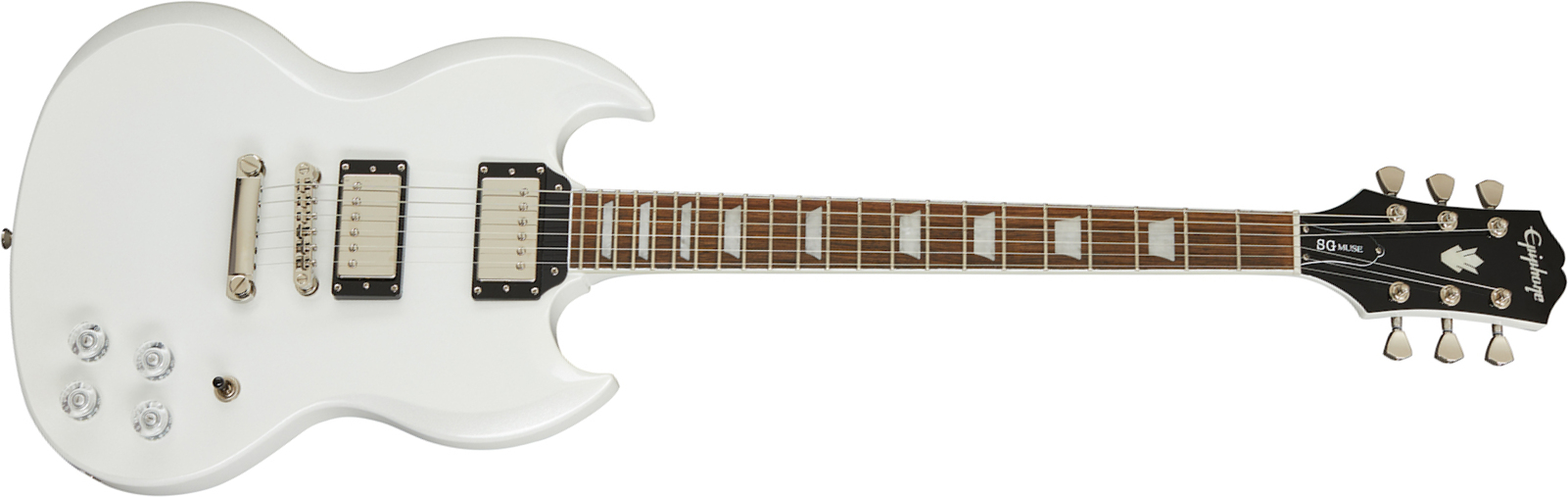 Epiphone Sg Muse Modern 2h Ht Lau - Pearl White Metallic - Guitarra electrica retro rock - Main picture