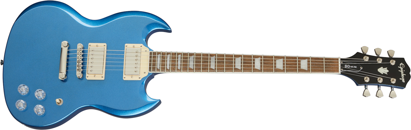 Epiphone Sg Muse Modern 2h Ht Lau - Radio Blue Metallic - Guitarra electrica retro rock - Main picture