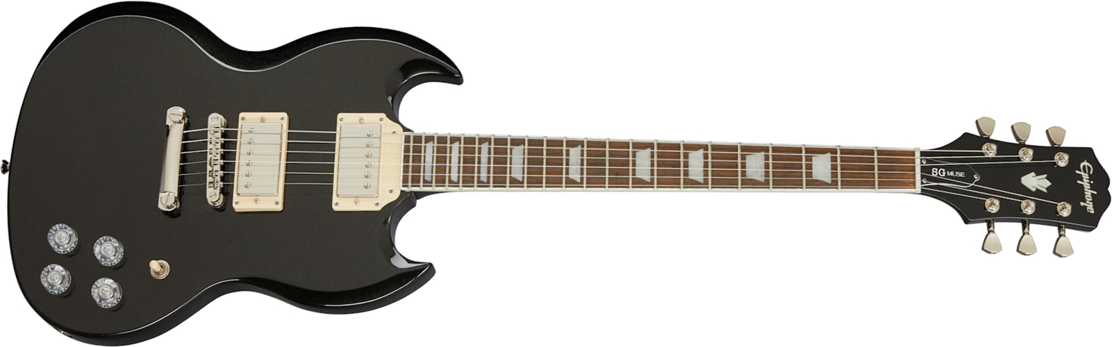 Epiphone Sg Muse Modern 2h Ht Lau - Jet Black Metallic - Guitarra electrica retro rock - Main picture