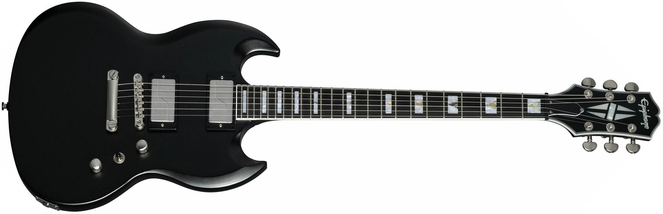 Epiphone Sg Prophecy Modern 2h Ht Eb - Aged Jet Black Metallic - Guitarra eléctrica de doble corte - Main picture