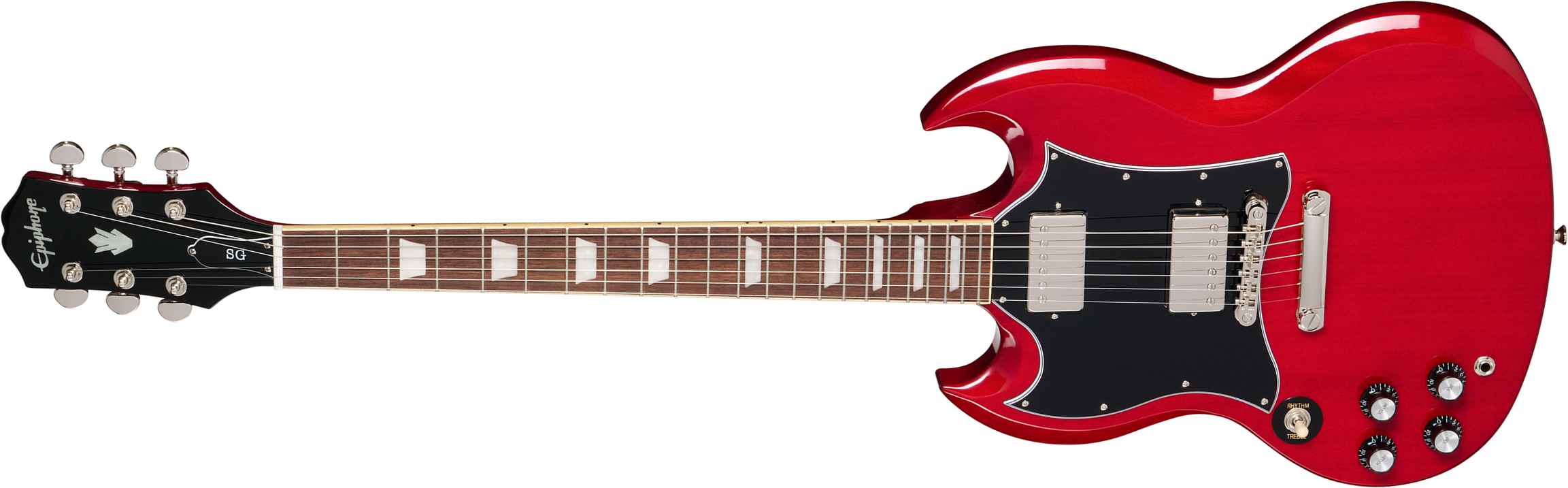Epiphone Sg Standard Lh I.b.g Modern Gaucher 2h Ht Lau - Cherry - Guitarra eléctrica de doble corte - Main picture