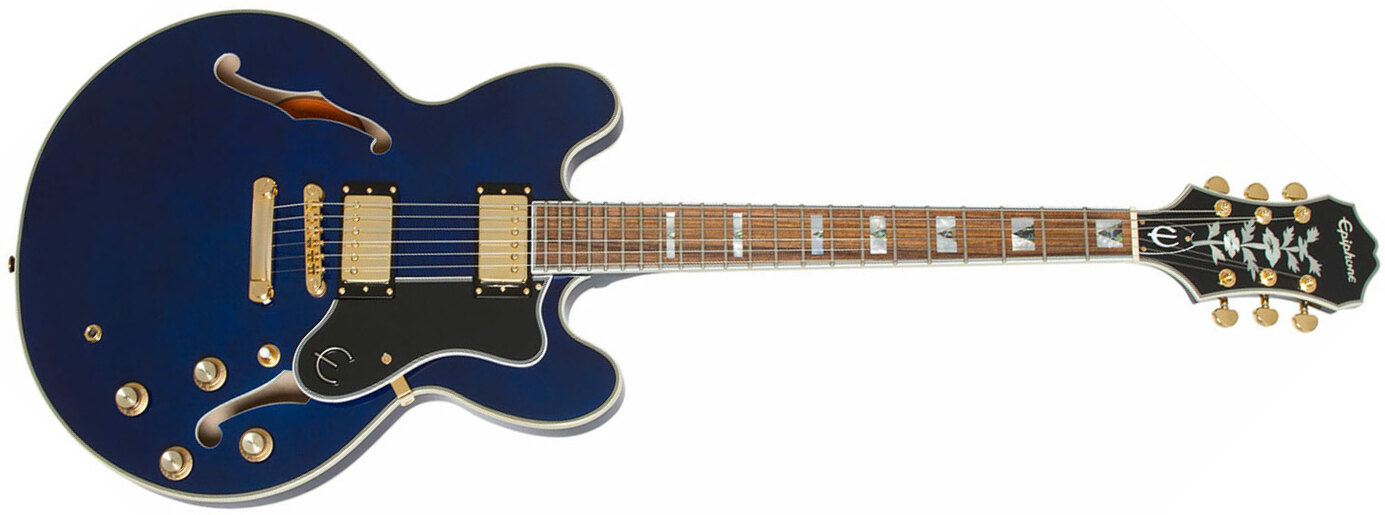 Epiphone Sheraton Ii Pro 2018 Hh Ht Pf - Midnight Sapphire - Guitarra eléctrica semi caja - Main picture