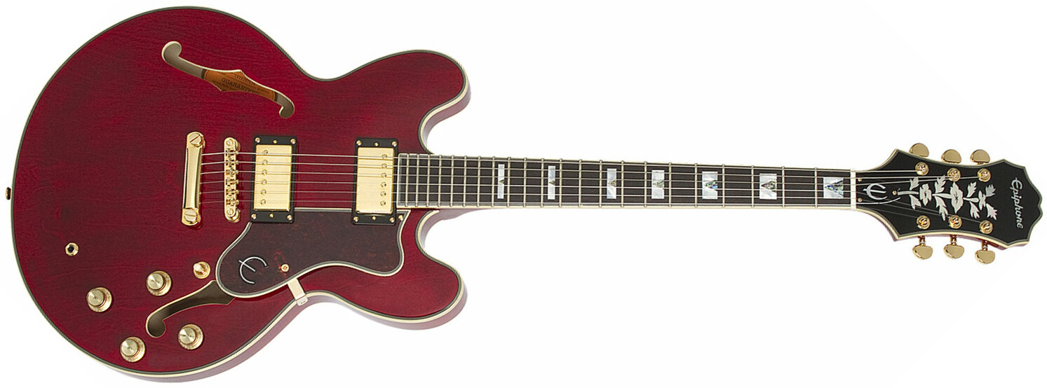 Epiphone Sheraton Ii Pro 2018 Hh Ht Pf - Wine Red - Guitarra eléctrica semi caja - Main picture