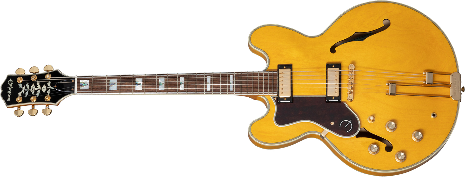 Epiphone Sheraton Lh Original Archtops Gaucher 2mh Ht Rw - Natural - Guitarra eléctrica semi caja - Main picture