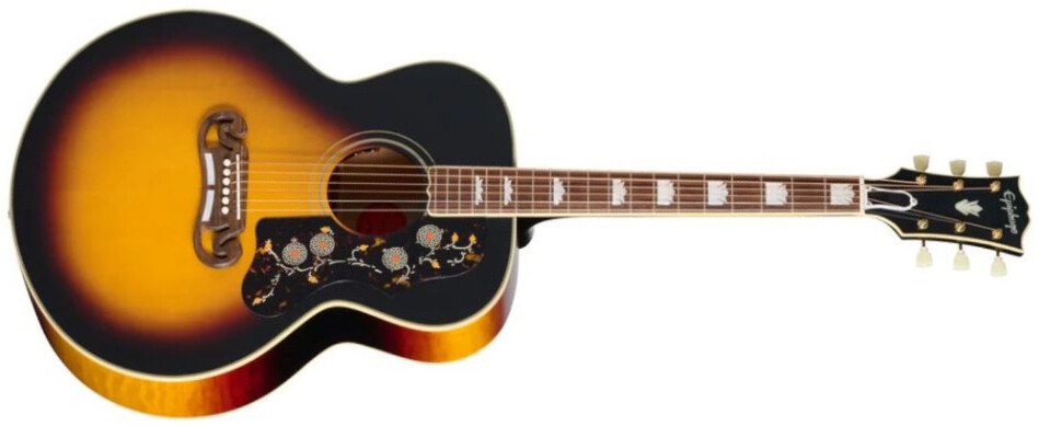 Epiphone Sj200 1957 Reissue Ins.by.g.c. Jumbo Epicea Erable Rw - Antique Vintage Sunburst - Guitarra folk - Main picture