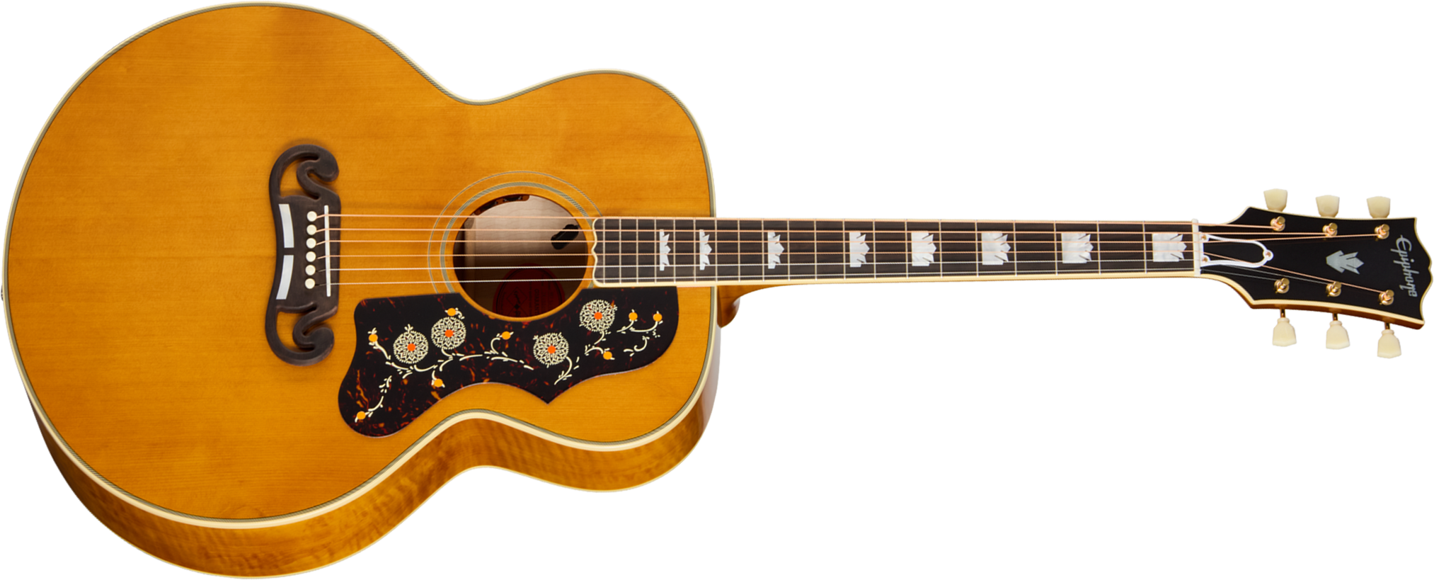 Epiphone Sj200 1957 Reissue Inspired By Gibson Jumbo Epicea Erable Rw - Antique Natural - Guitarra folk - Main picture