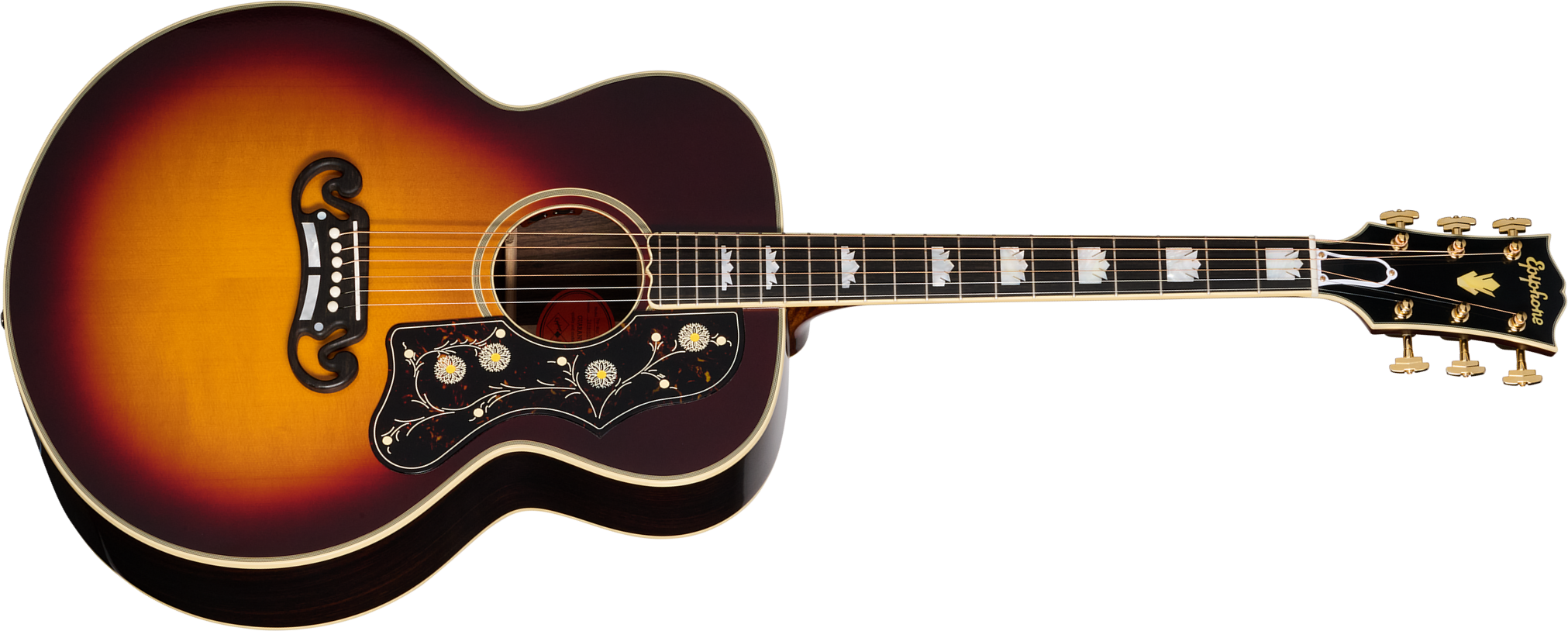 Epiphone Sj200 Pre War Rosewood Reissue Inspired By Gibson Jumbo Epicea Palissandre Eb - Vintage Sunburst - Guitarra folk - Main picture