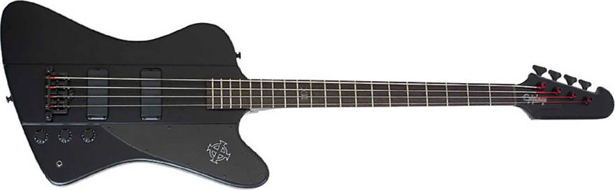 Epiphone Thunderbird-iv Goth Bh - Pitch Black - Bajo eléctrico de cuerpo sólido - Main picture