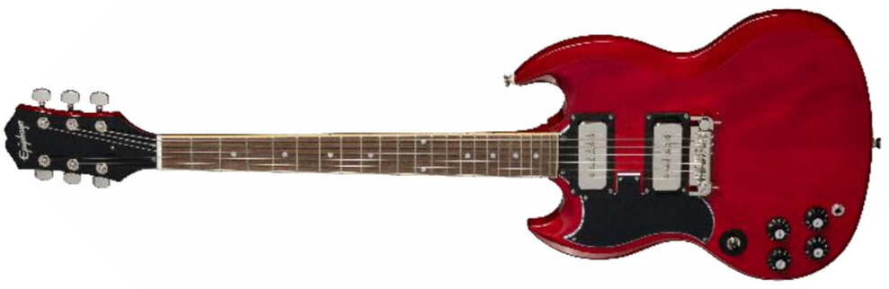 Epiphone Tony Iommi Sg Special Lh Signature Gaucher 2s P90 Ht Rw - Vintage Cherry - Guitarra electrica para zurdos - Main picture