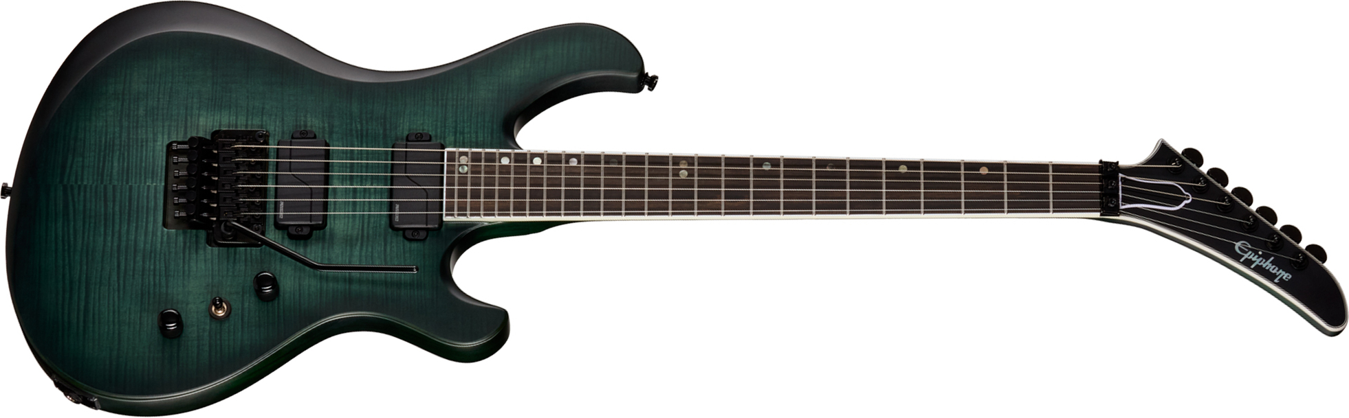 Epiphone Victory Prophecy Modern 2h Fishman Fluence Ht Eb - Aqua Smoke Satin - Guitarra eléctrica con forma de str. - Main picture