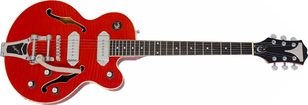 Epiphone Wildkat Ltd Bigsby - Wine Red - Guitarra eléctrica semi caja - Main picture