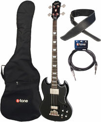 Pack bajo eléctrico Epiphone EB-3 + bag + strap + jack - Ebony