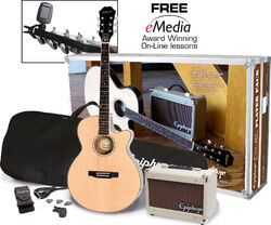 Pack guitarra acústica Epiphone PR-4E Acoustic/Electric Player Pack - Natural