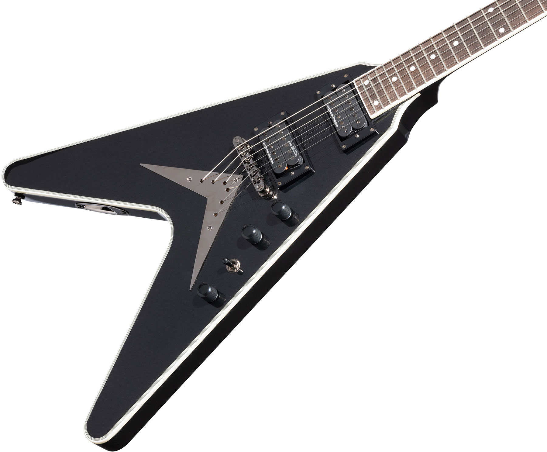 Epiphone Dave Mustaine Flying V Prophecy 2h Fishman Fluence Ht Eb - Black Metallic - Guitarra electrica metalica - Variation 3