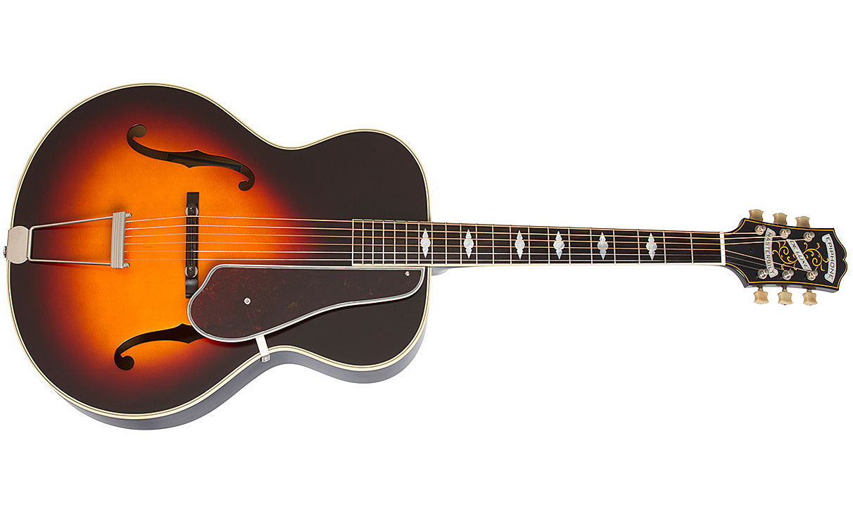 Epiphone De Luxe Classic Masterbilt Century Archtop Epicea Erable 2016 - Vintage Sunburst - Guitarra electro acustica - Variation 1