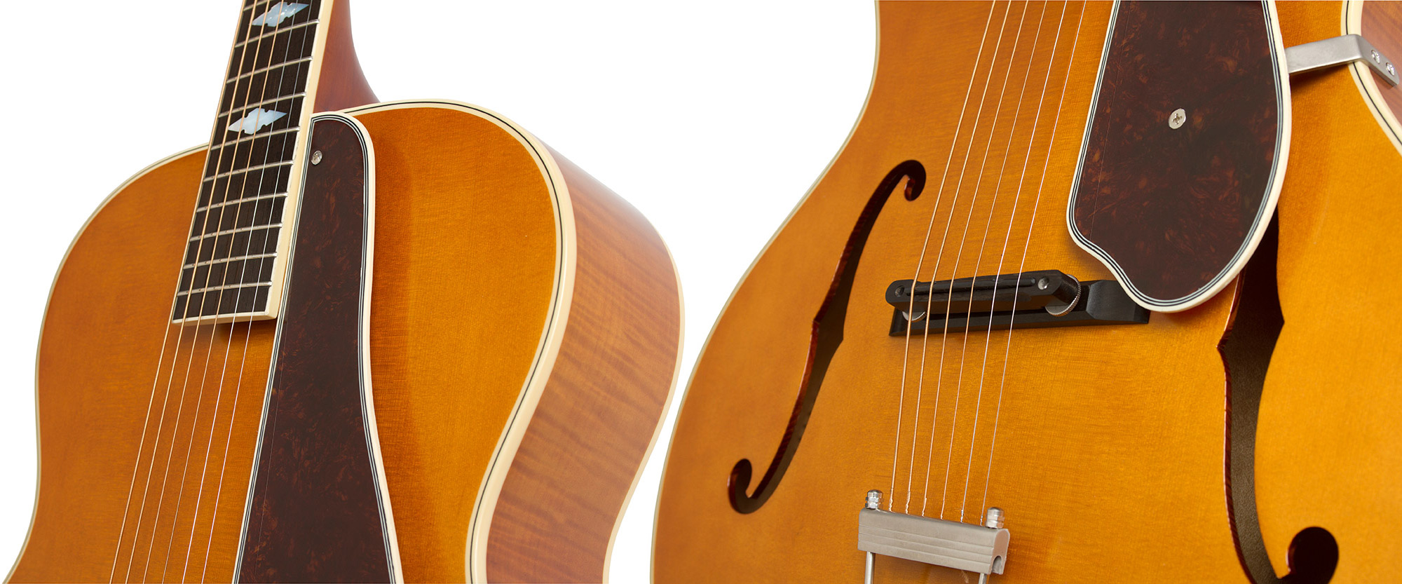 Epiphone De Luxe Classic Masterbilt Century Archtop Epicea Erable 2016 - Vintage Natural - Guitarra electro acustica - Variation 3