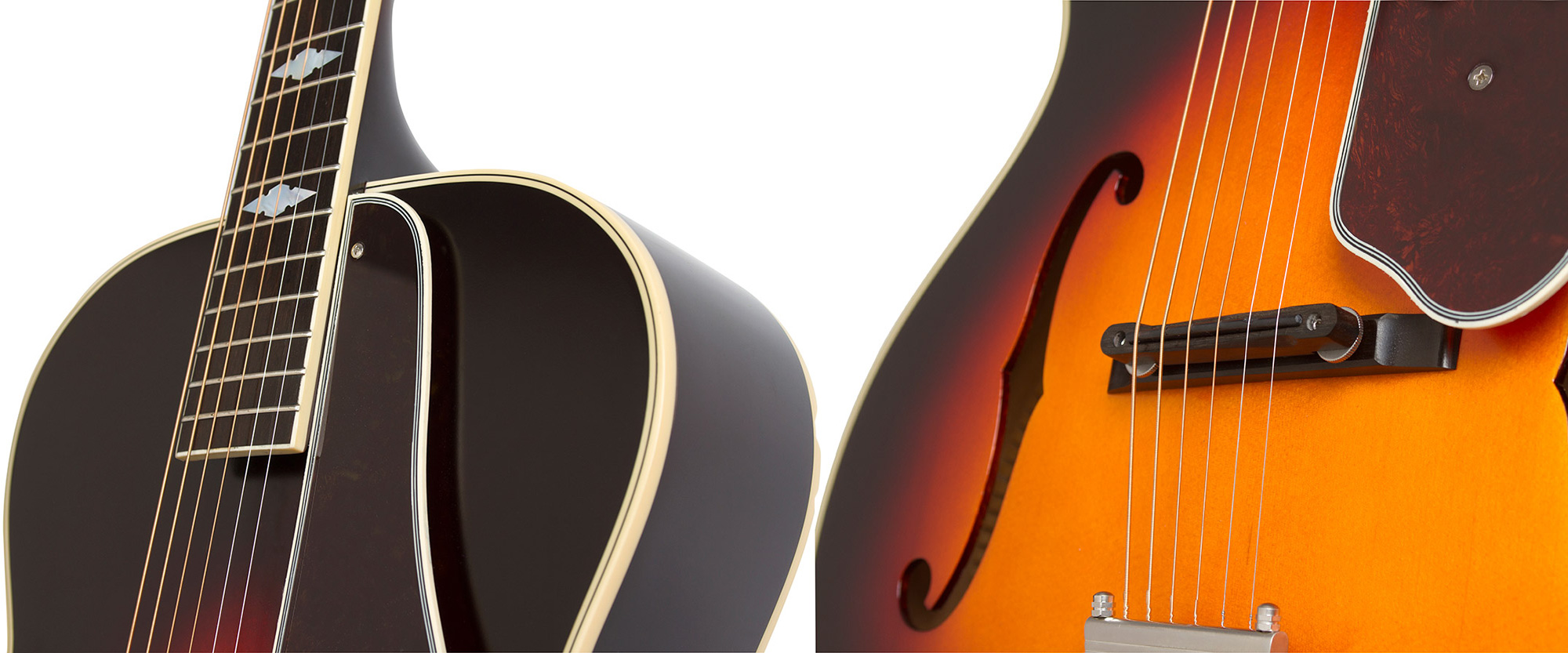 Epiphone De Luxe Classic Masterbilt Century Archtop Epicea Erable 2016 - Vintage Sunburst - Guitarra electro acustica - Variation 3