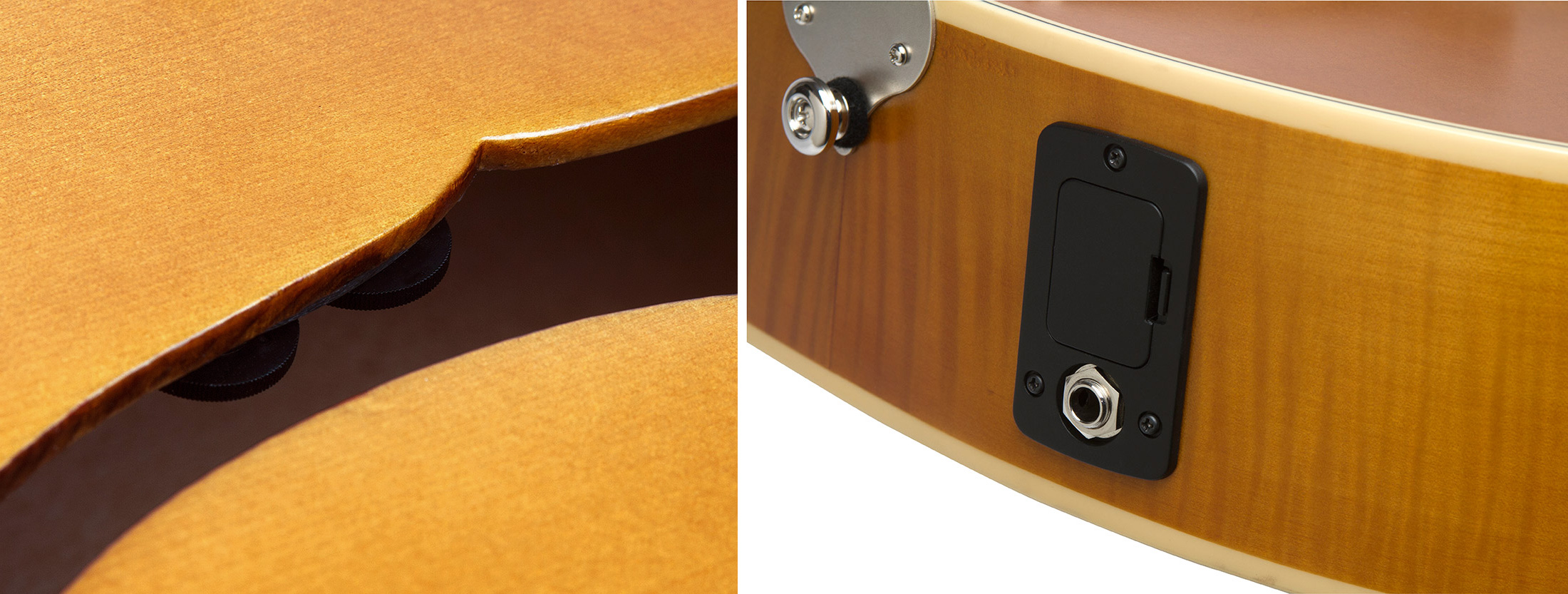 Epiphone De Luxe Classic Masterbilt Century Archtop Epicea Erable 2016 - Vintage Natural - Guitarra electro acustica - Variation 4
