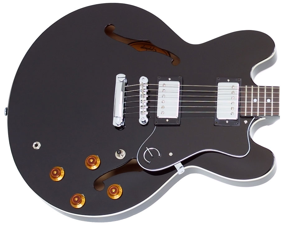 Epiphone Dot Ch - Ebony - Guitarra eléctrica semi caja - Variation 1