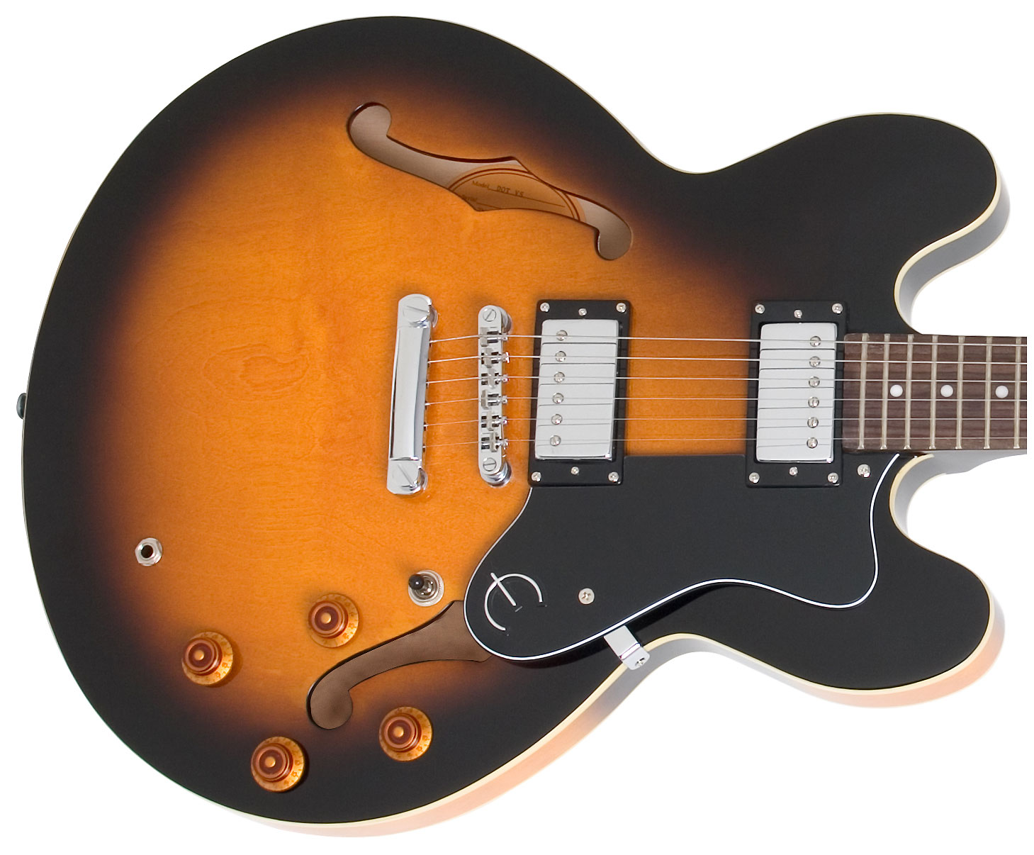 Epiphone Dot Ch - Vintage Sunburst - Guitarra eléctrica semi caja - Variation 2