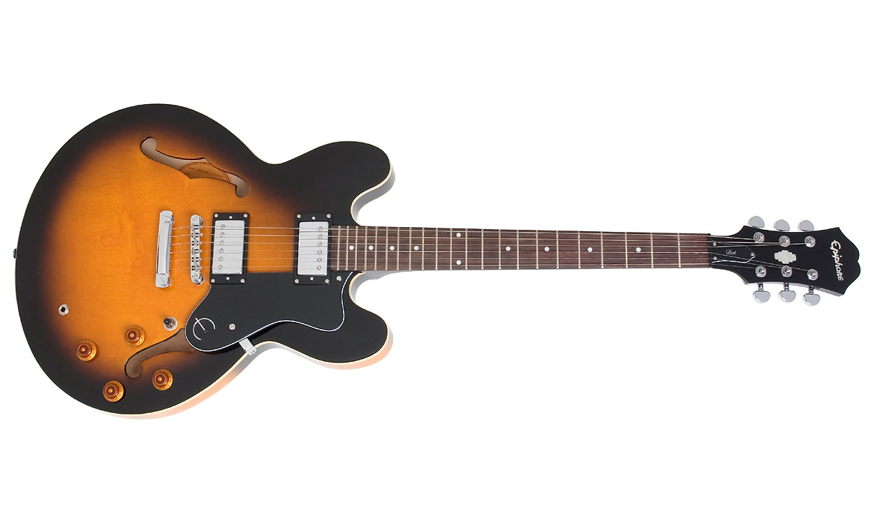 Epiphone Dot Ch - Vintage Sunburst - Guitarra eléctrica semi caja - Variation 1