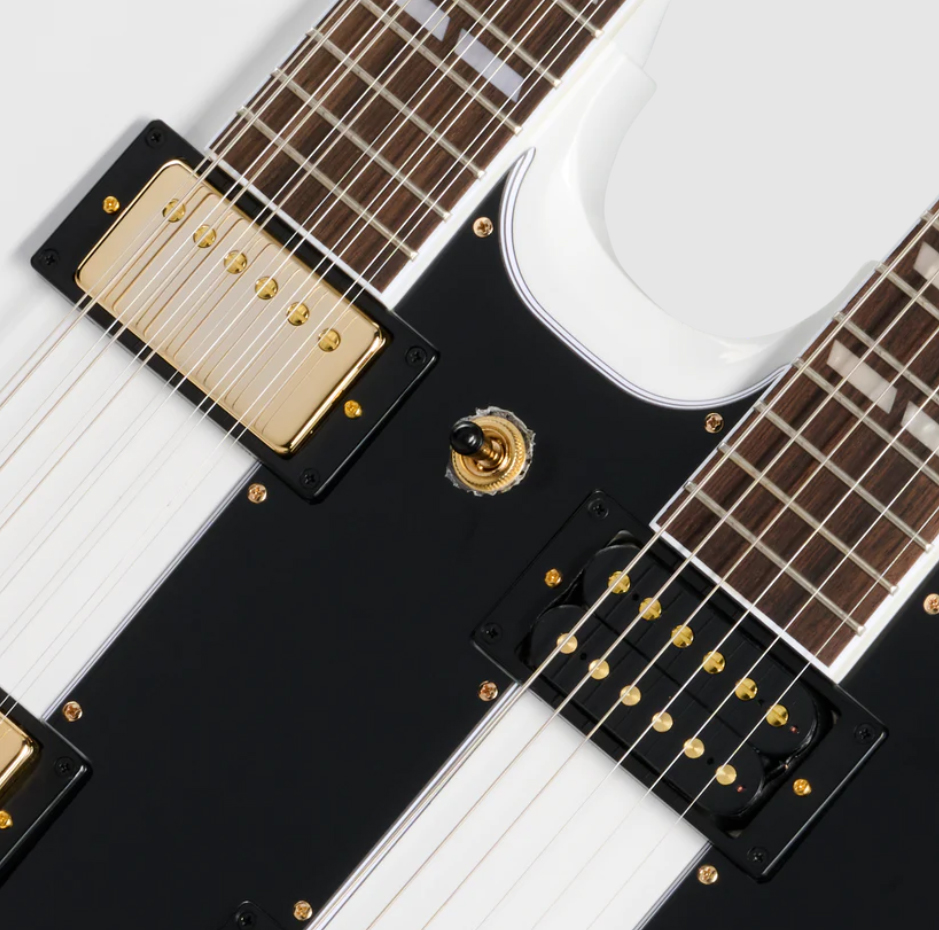 Epiphone Eds1275 Doubleneck Ibg 6/12c 2h Ht Lau - Alpine White - Guitarra eléctrica de doble mástil - Variation 2