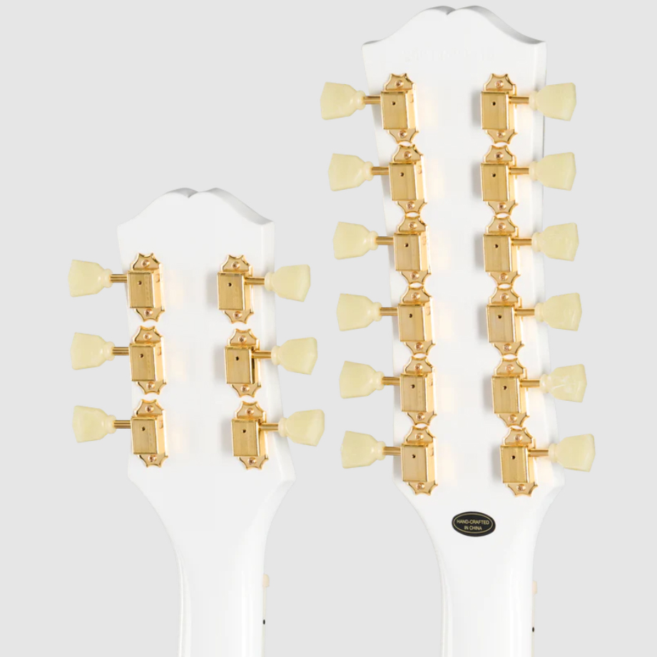 Epiphone Eds1275 Doubleneck Ibg 6/12c 2h Ht Lau - Alpine White - Guitarra eléctrica de doble mástil - Variation 3