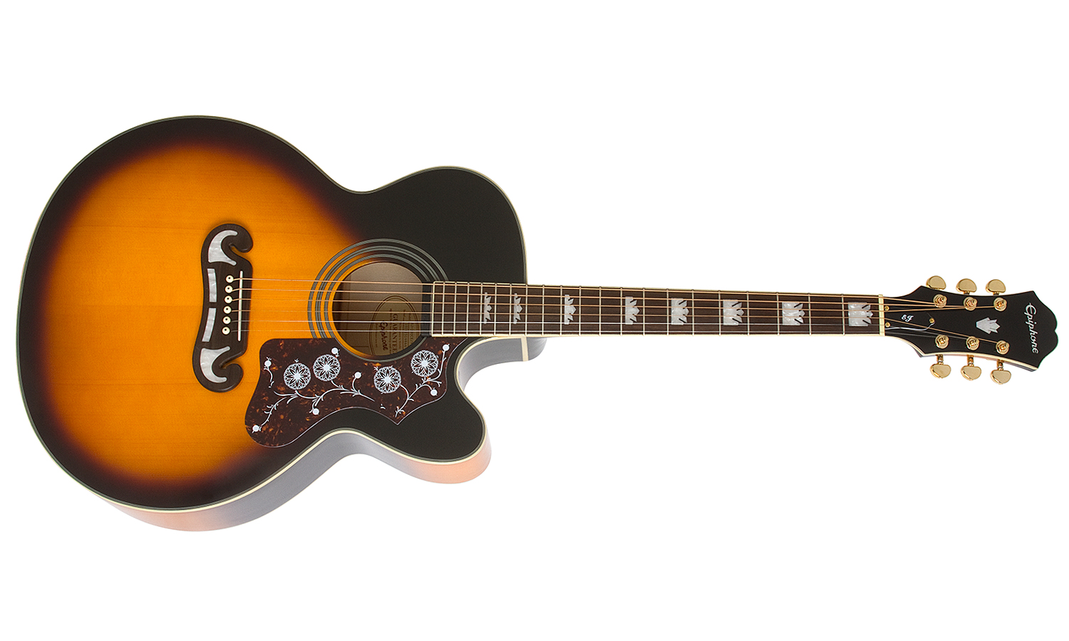 Epiphone Ej-200sce 2018 Jumbo Cw Epicea Erable Pf - Vintage Sunburst - Guitarra electro acustica - Variation 1