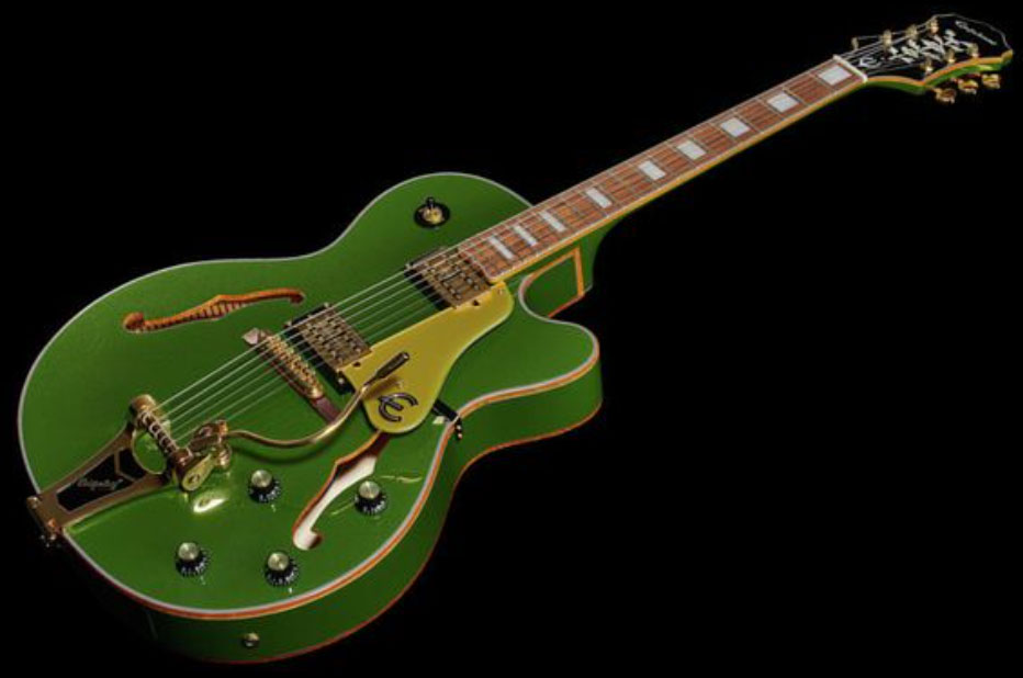 Epiphone Emperor Swingster Archtop 2h Trem Lau - Forest Green Metallic - Guitarra elécrica Jazz cuerpo acústico - Variation 1