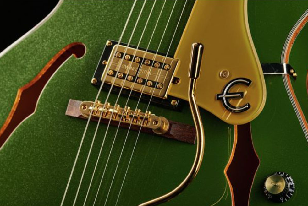 Epiphone Emperor Swingster Archtop 2h Trem Lau - Forest Green Metallic - Guitarra elécrica Jazz cuerpo acústico - Variation 3