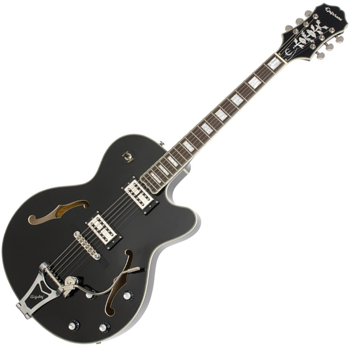 Epiphone Emperor Swingster Bigsby Gh Trans Black - Guitarra eléctrica semi caja - Variation 2