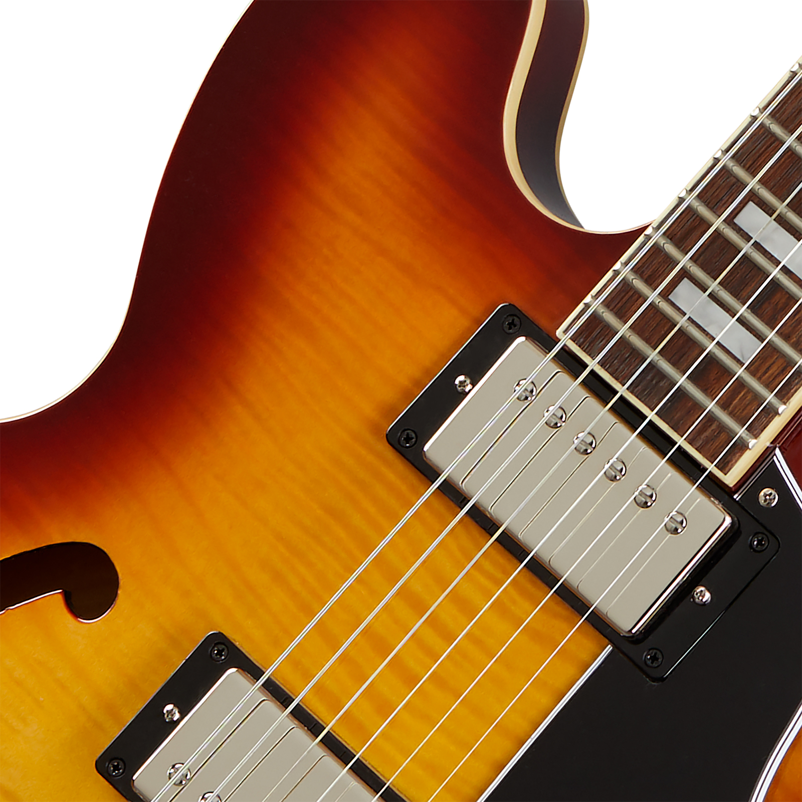 Epiphone Es335 Figured Ibg Original 2h Ht Rw - Raspberry Tea Burst - Guitarra eléctrica semi caja - Variation 2