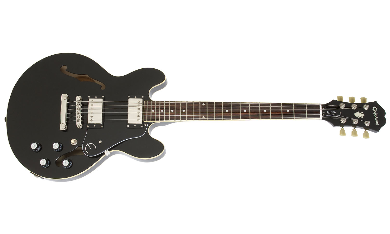 Epiphone Es-339 Pro Ch - Ebony - Guitarra eléctrica semi caja - Variation 1