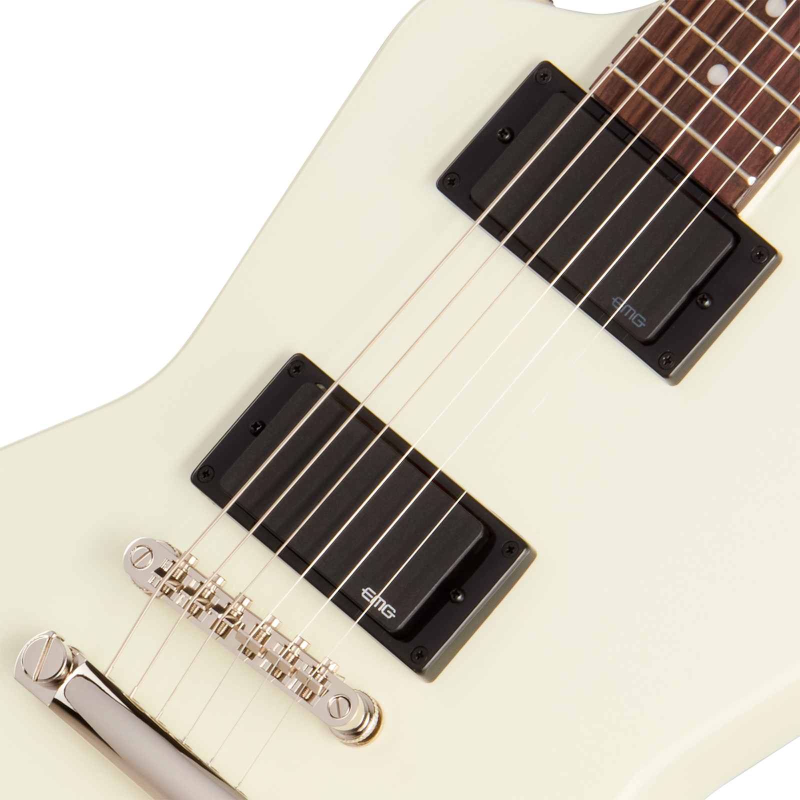 Epiphone Explorer 80s Ibg 2h Emg Ht Rw - Classic White - Guitarra electrica metalica - Variation 2