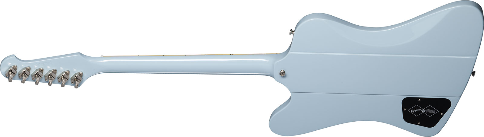 Epiphone Firebird V 1963 Maestro Vibrola Inspired By Gibson Custom 2mh Trem Lau - Frost Blue - Guitarra electrica retro rock - Variation 1