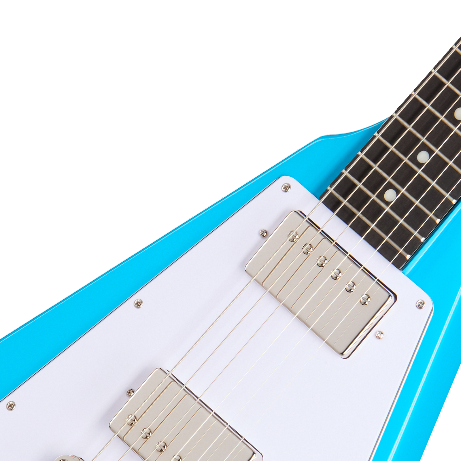 Epiphone Flying V 70 Ibg  2h Ht Eb - Maui Blue - Guitarra electrica metalica - Variation 2