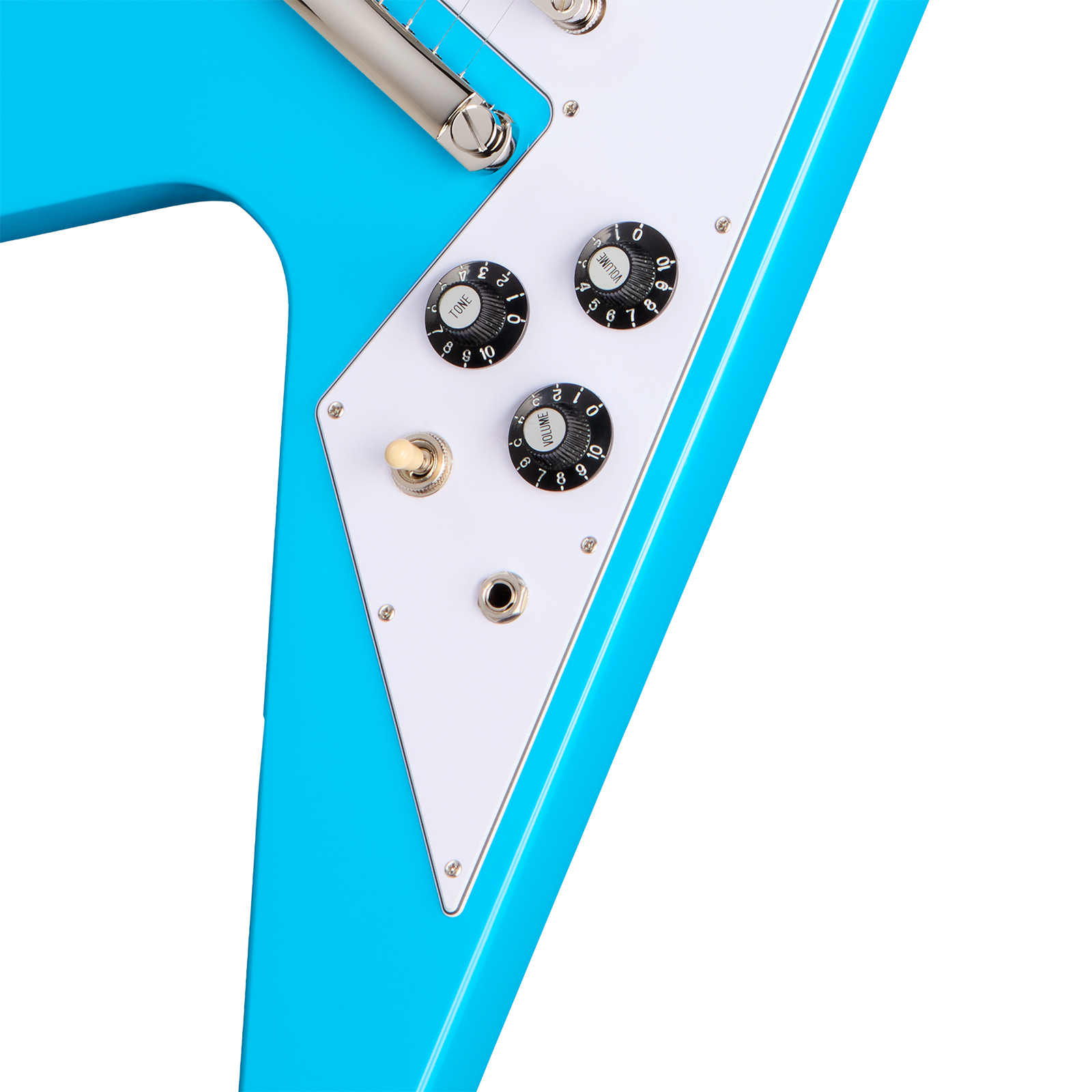 Epiphone Flying V 70 Ibg  2h Ht Eb - Maui Blue - Guitarra electrica metalica - Variation 3