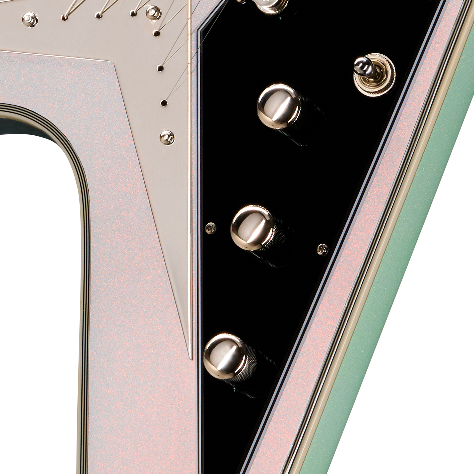 Epiphone Flying V Custom Futura Ibg 2h Ht Eb - Quicksilver Shift - Guitarra electrica metalica - Variation 2