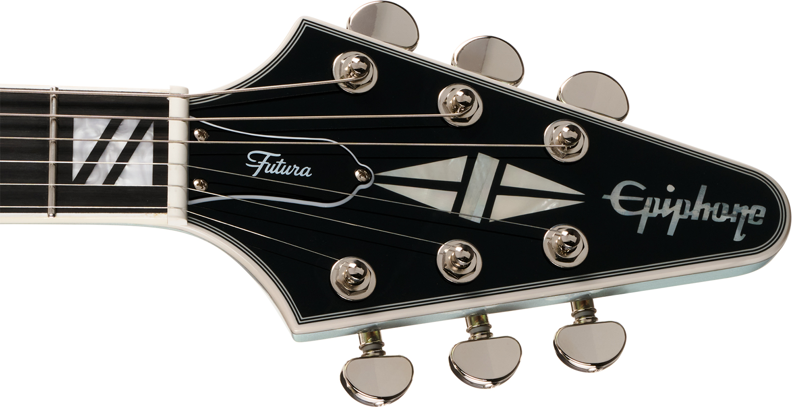 Epiphone Flying V Custom Futura Ibg 2h Ht Eb - Quicksilver Shift - Guitarra electrica metalica - Variation 4