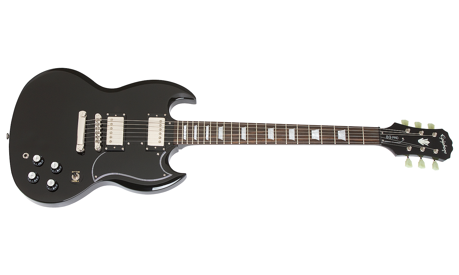 Epiphone G-400 Pro Hh Ht Pf - Ebony - Guitarra eléctrica de doble corte - Variation 1