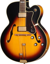 Guitarra elécrica jazz cuerpo acústico Epiphone Original Broadway - vintage sunburst