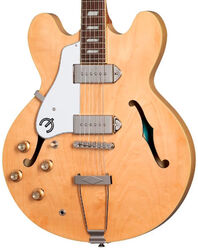 Guitarra eléctrica semi caja Epiphone Archtop Casino LH - natural