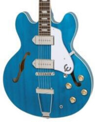 Guitarra eléctrica semi caja Epiphone Archtop Casino - Worn blue denim