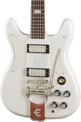 Guitarra electrica retro rock Epiphone Crestwood Custom - Polaris white