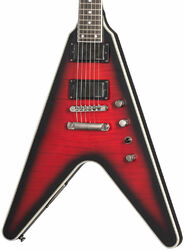 Guitarra electrica metalica Epiphone Dave Mustaine Flying V Prophecy - Aged dark red burst