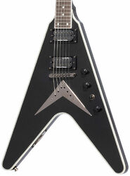 Guitarra electrica metalica Epiphone Dave Mustaine Flying V Custom - Black metallic